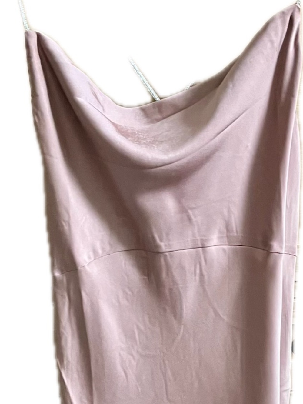 Easel Rose Dust Satin Maxi Gown